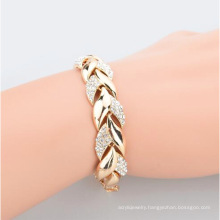 Golden leaf bracelet, diamond, fashion noble jewelry, pendant, jewelry